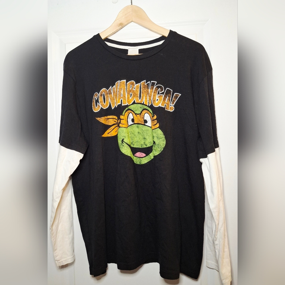 Vintage 🐢TMNT Michaelangelo Graphic Long Sleeve Shirt (L)